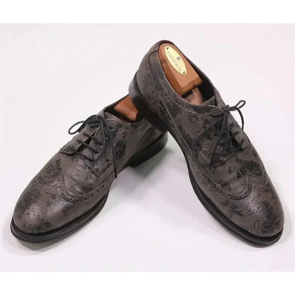 Ted Baker Brown/Black Paisley Wingtip Oxford Leather Dress Shoes Men\'s 8.5 main image 10